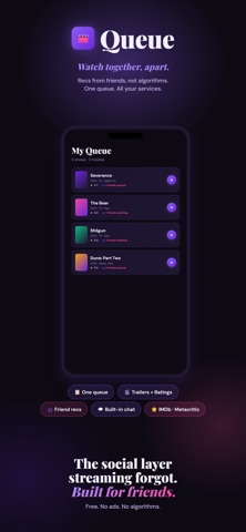 Queue: Watch Together, Apart Screenshot 1 of 7