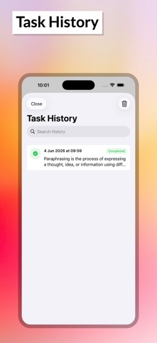 Paraphrasing tool. Paraphraser iPhone screenshot