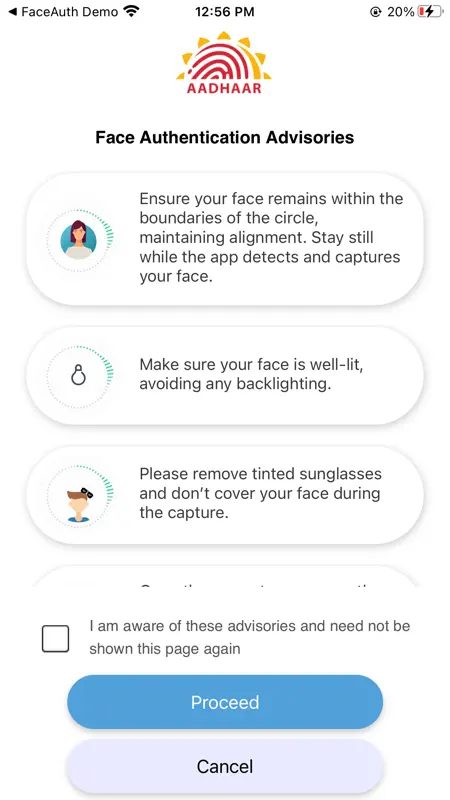AadhaarFaceRD screenshot 1 of 3