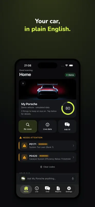 OBD Pilot — AI Car Scanner screenshot 1 of 6