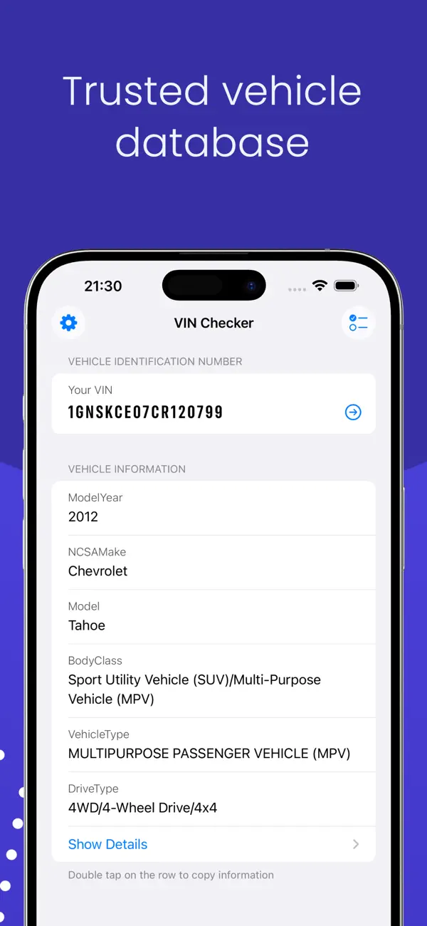 #3. VIN Decoder & Scanner App (iOS) Ved: Thach Nguyen Trong