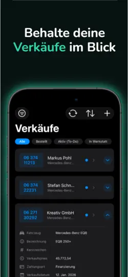 Screenshot von SalesJournal - Autoverkauf auf dem iPhone 1