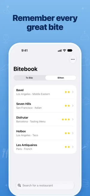 Bitebook: Restaurant Journal screenshot 4