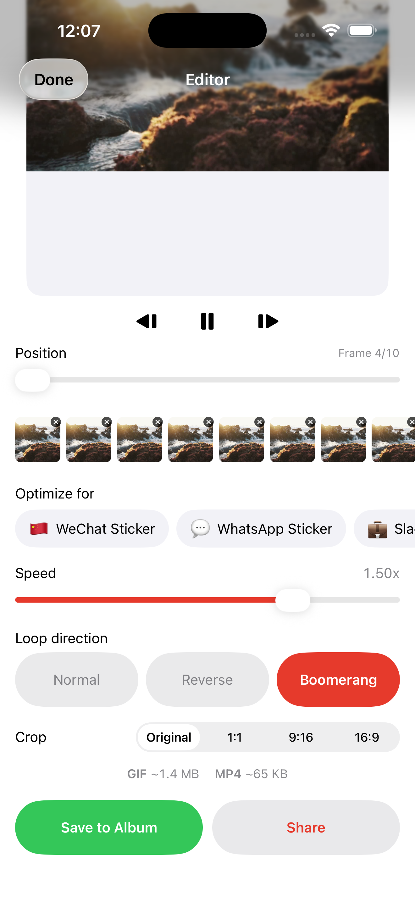 LoopSnap: GIF & Sticker Maker screenshot 3