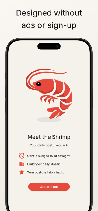 Shrimp: Posture Reminder Screenshot 1 of 3