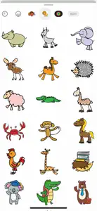 Hand Drawn Lovely Animals screenshot #2 for iPhone