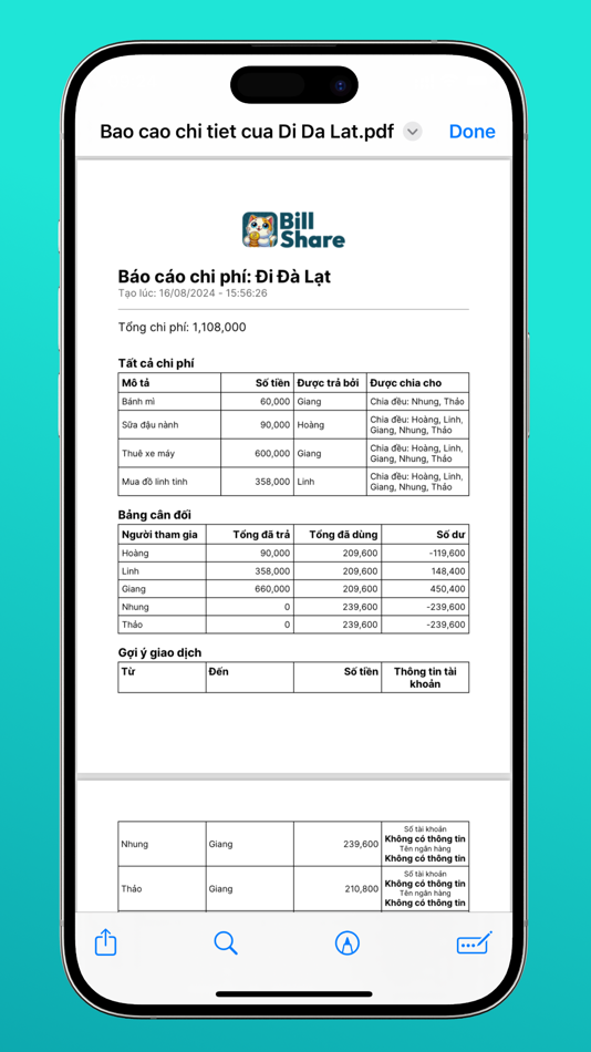 #6. Bill Share for trips & events (iOS) 由: Thinh Nguyen Duc