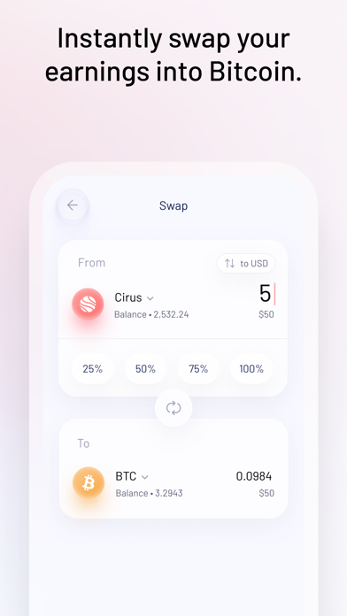Cirus: Earn Bitcoin & Ethereum Screenshot