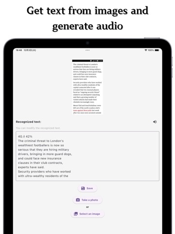 GlobalTextReader iPad screenshot