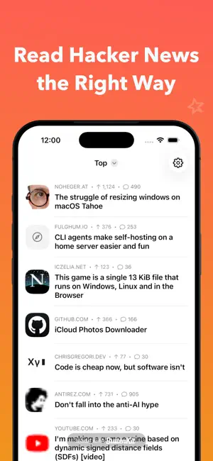 Hackers for Hacker News screenshot 1