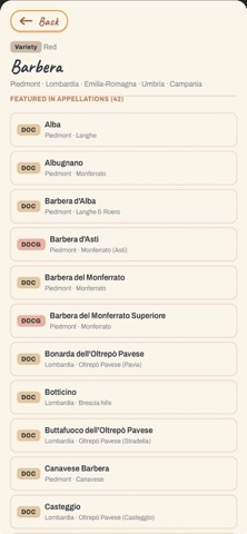 Italian Wine Atlas iPhone screenshot