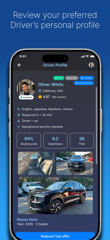 uDrive: Book a Driver iPhone screenshot
