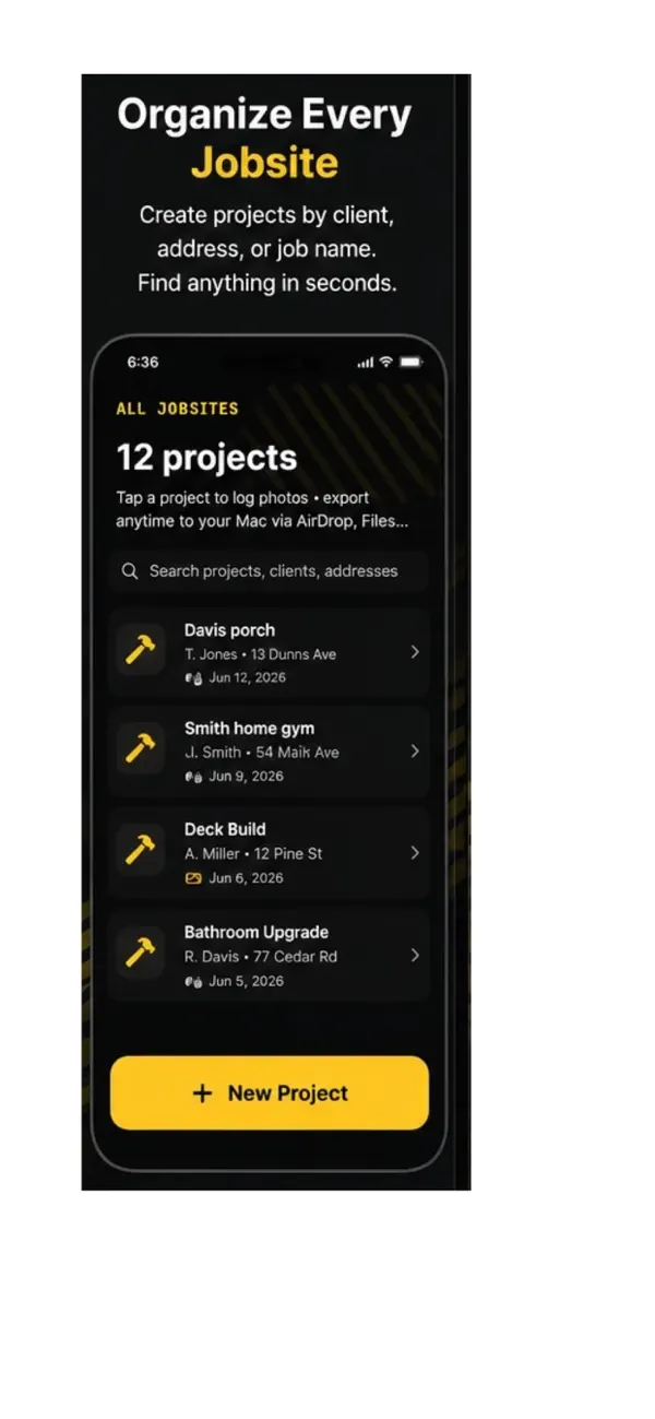 Screenshot #1 pour Project Site Photos