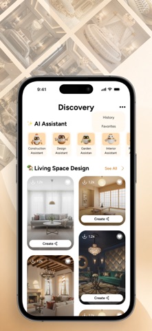 HomeAI: Interior Design iPhone screenshot