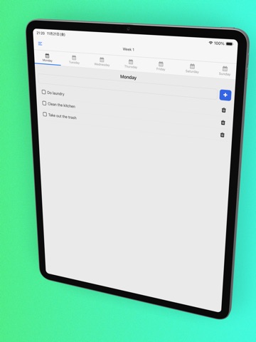Weekly-Monthly-Todo iPad screenshot