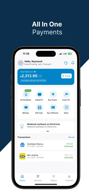 VTUSquare: Bills & Giftcards screenshot 1