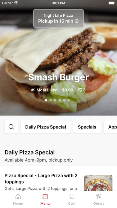 Night Life Pizza iPhone screenshot 2 - Food & Drink app