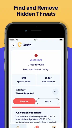 Certo AntiSpy screenshot 3