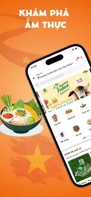 Komi - Đặt xe & Giao đồ ăn iPhone screenshot 3