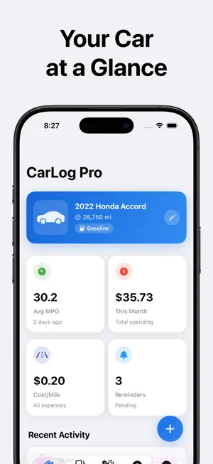 CarLog – Vehicle Manager screenshot 1
