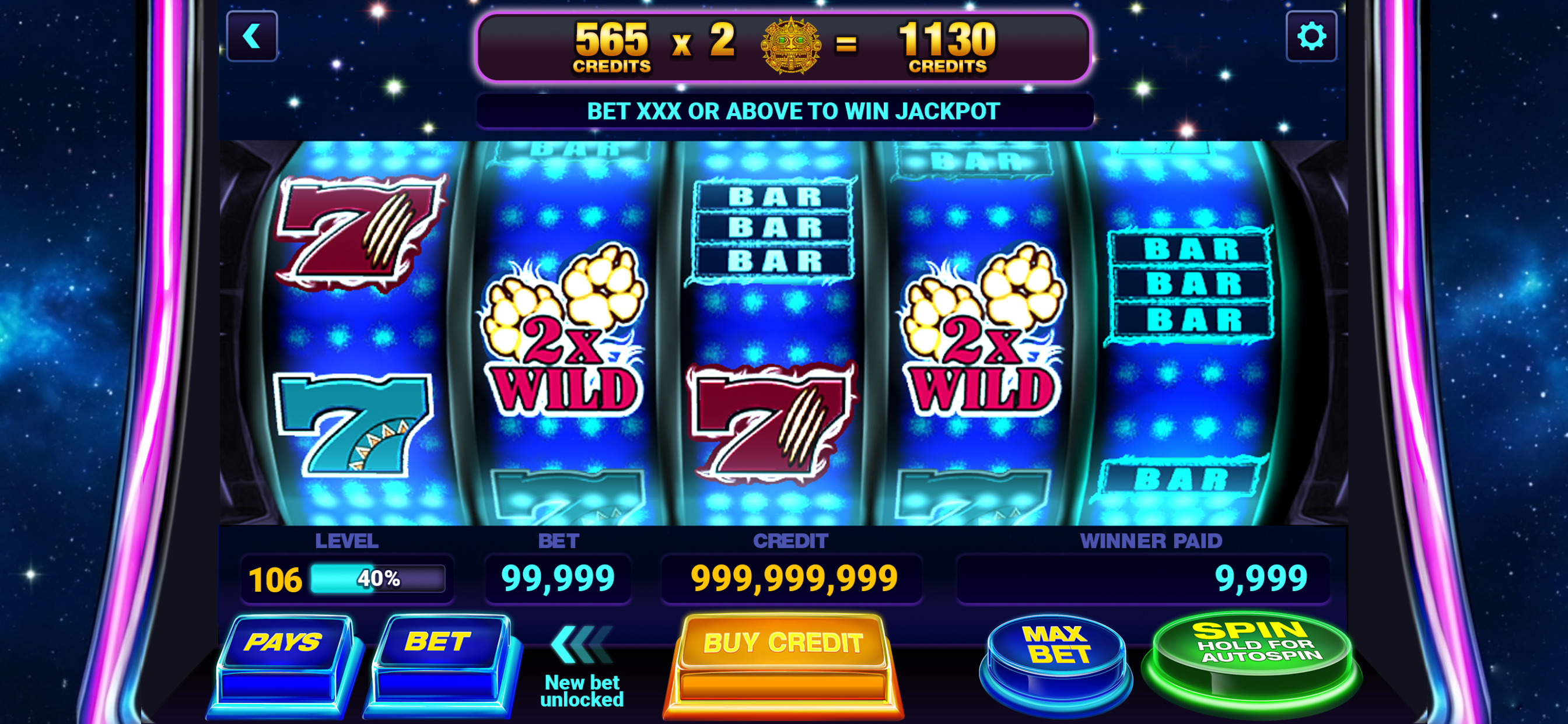Buffalo 5-Reel Deluxe Slots