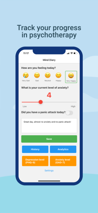 Psychotherapy Progress Tracker Screenshot 1 of 5