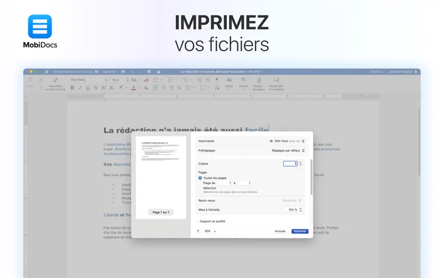 Capture d'écran de MobiOffice - Docs sur iPhone 4