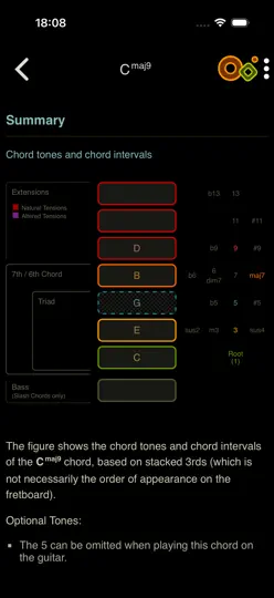 Screenshot von Oolimo Guitar Chords auf dem iPhone 4