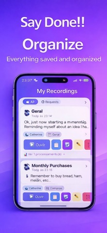 SayDone! Voice Recorder iPhone screenshot