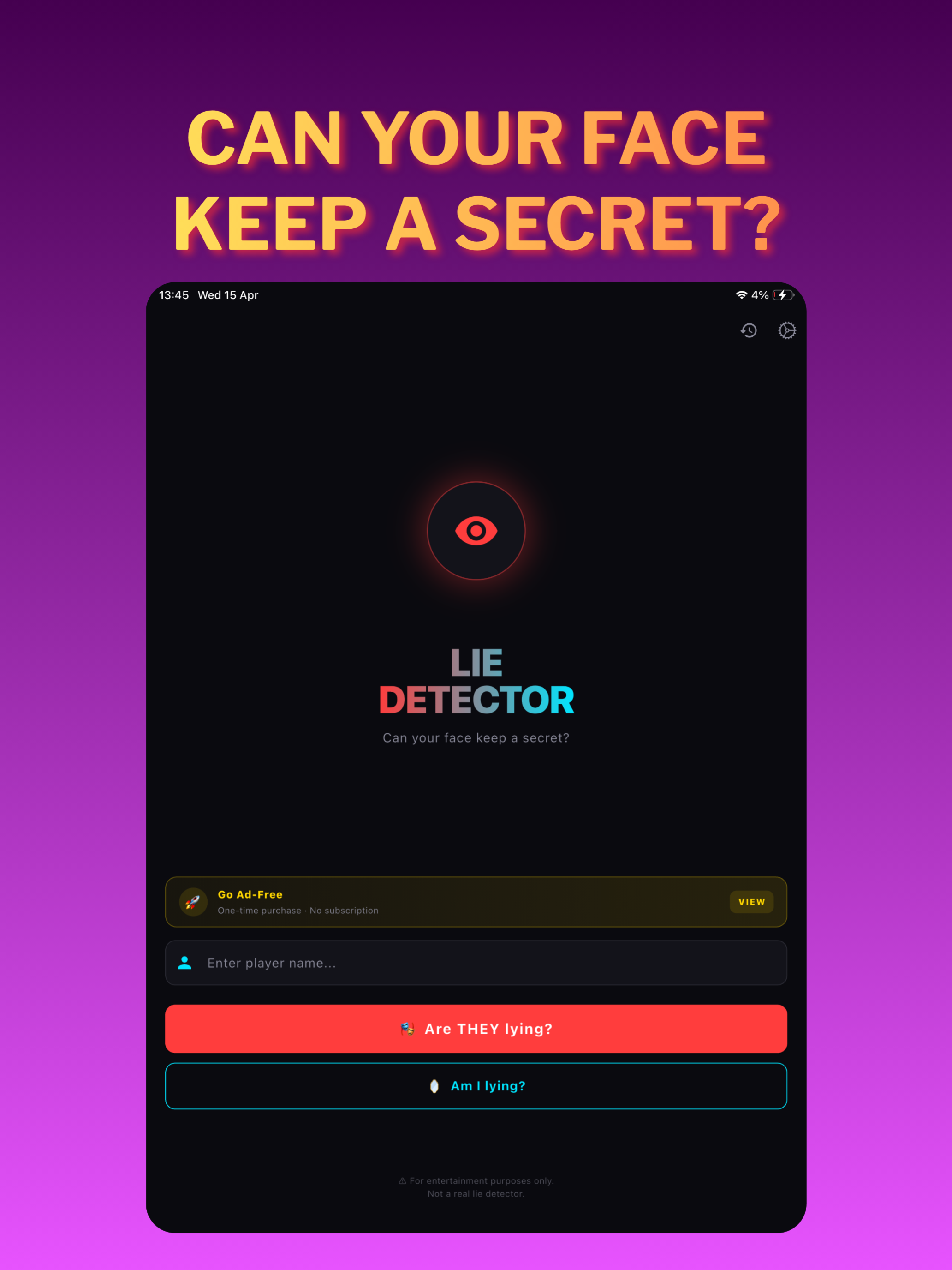 Lie Detector - Face Scanner