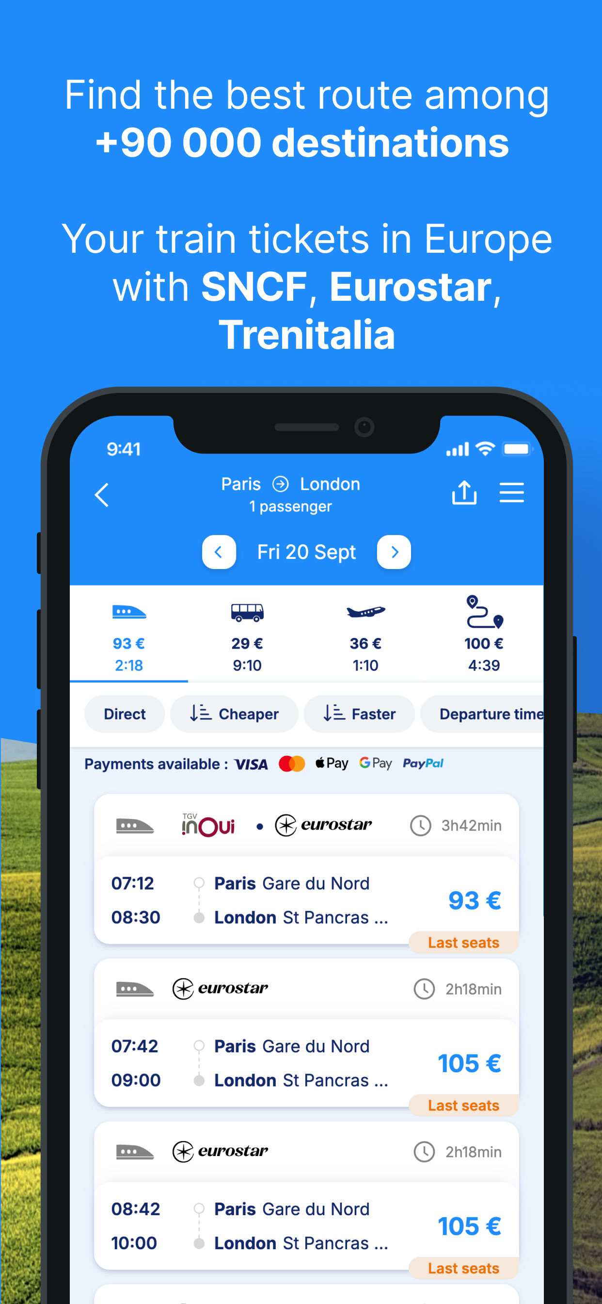 Kombo: Train, Bus & Flights