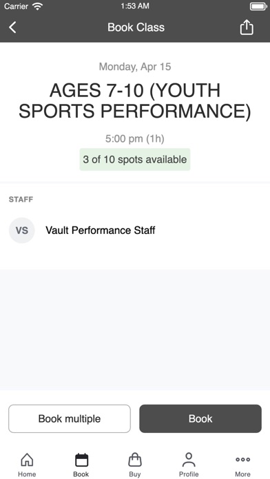 The Vault Performance Screenshot