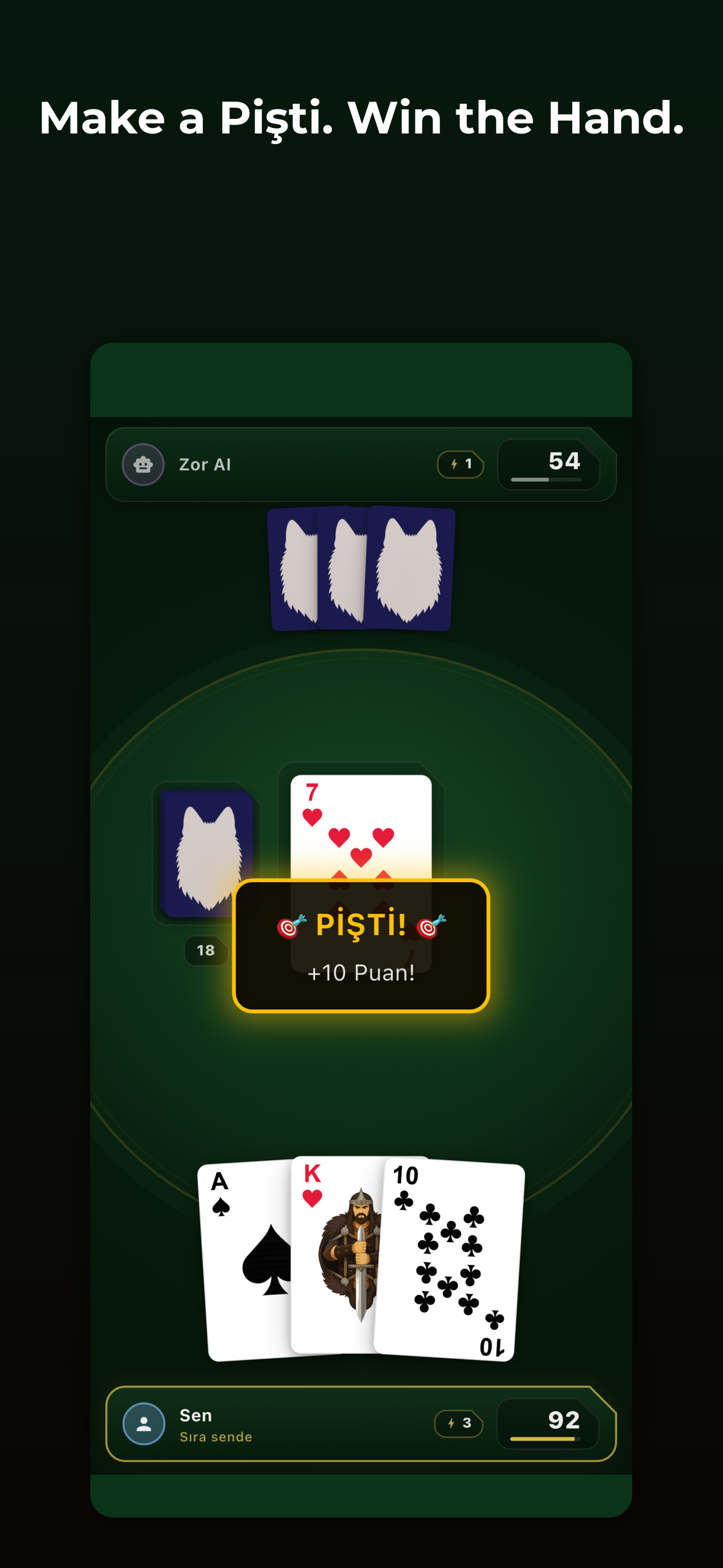 Pişti - Turkish Card Game screenshot 3