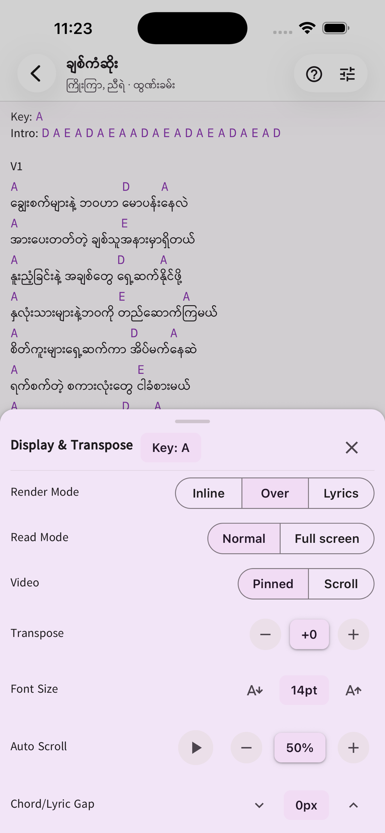 Thanzin - MM Guitar Chords