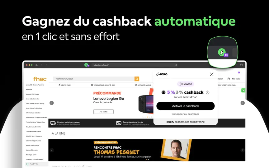 Capture d'écran de Joko Pour Safari | Cashback sur iPhone 2