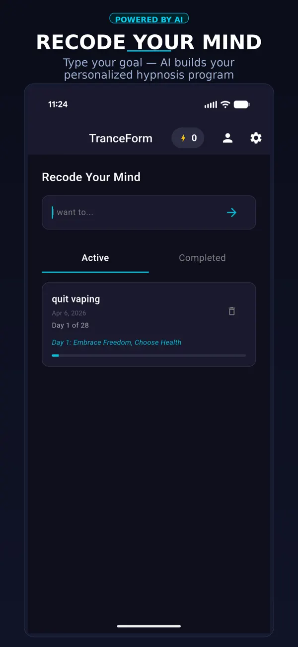 Screenshot #1 pour TranceForm: Recode Your Mind