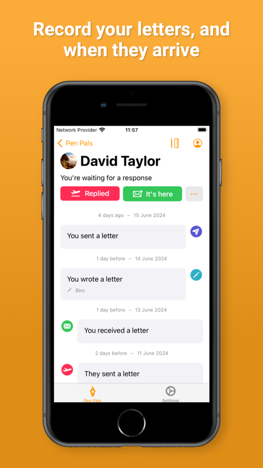 #2. Pendulum - Pen Pal Tracker (iOS) 由: Benjamin Cardy