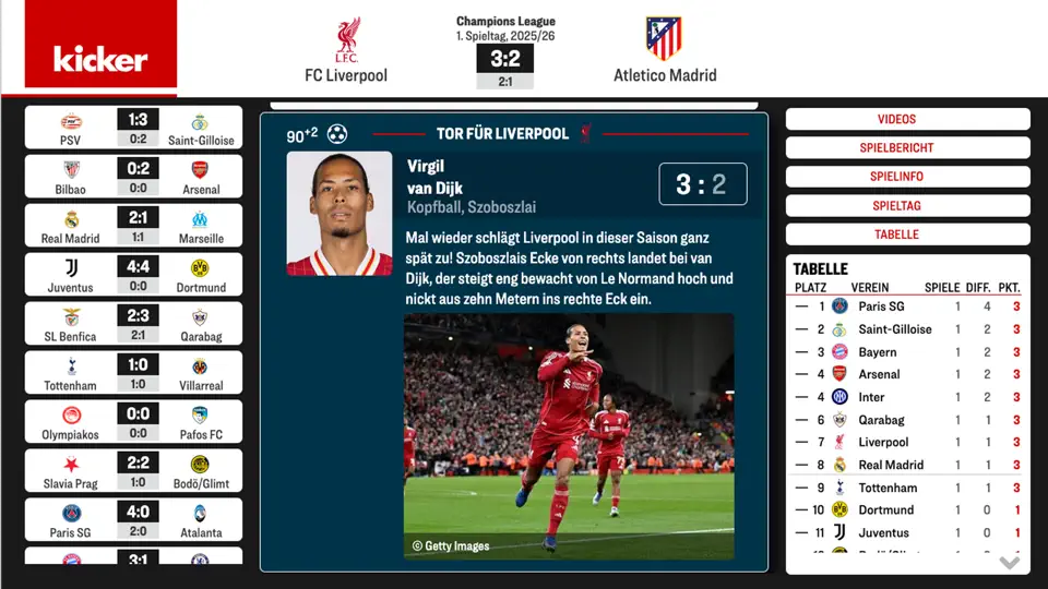 Screenshot von Kicker Fußball News & Videos auf dem iPhone 2