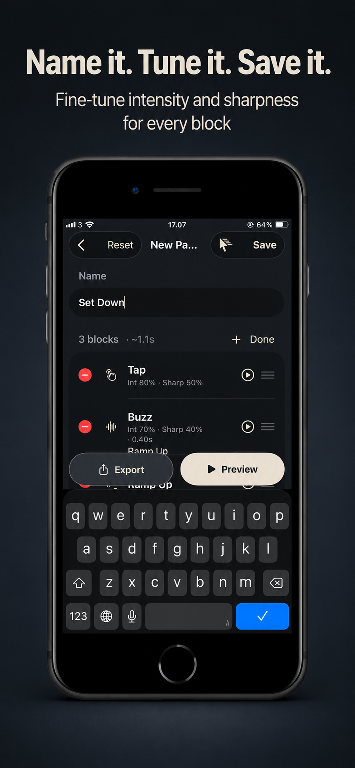 HapticTuner screenshot 2