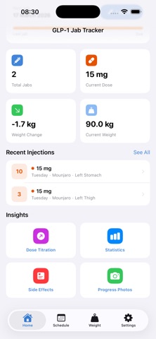 GLP-1 Jab Tracker screenshot