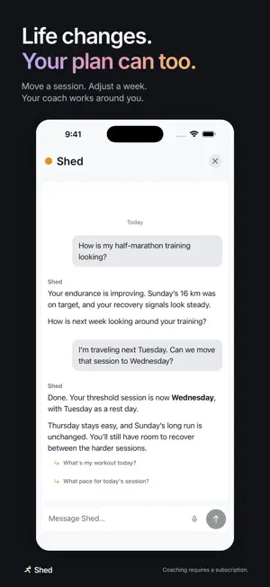 Shed: AI Running Coach screenshot 3