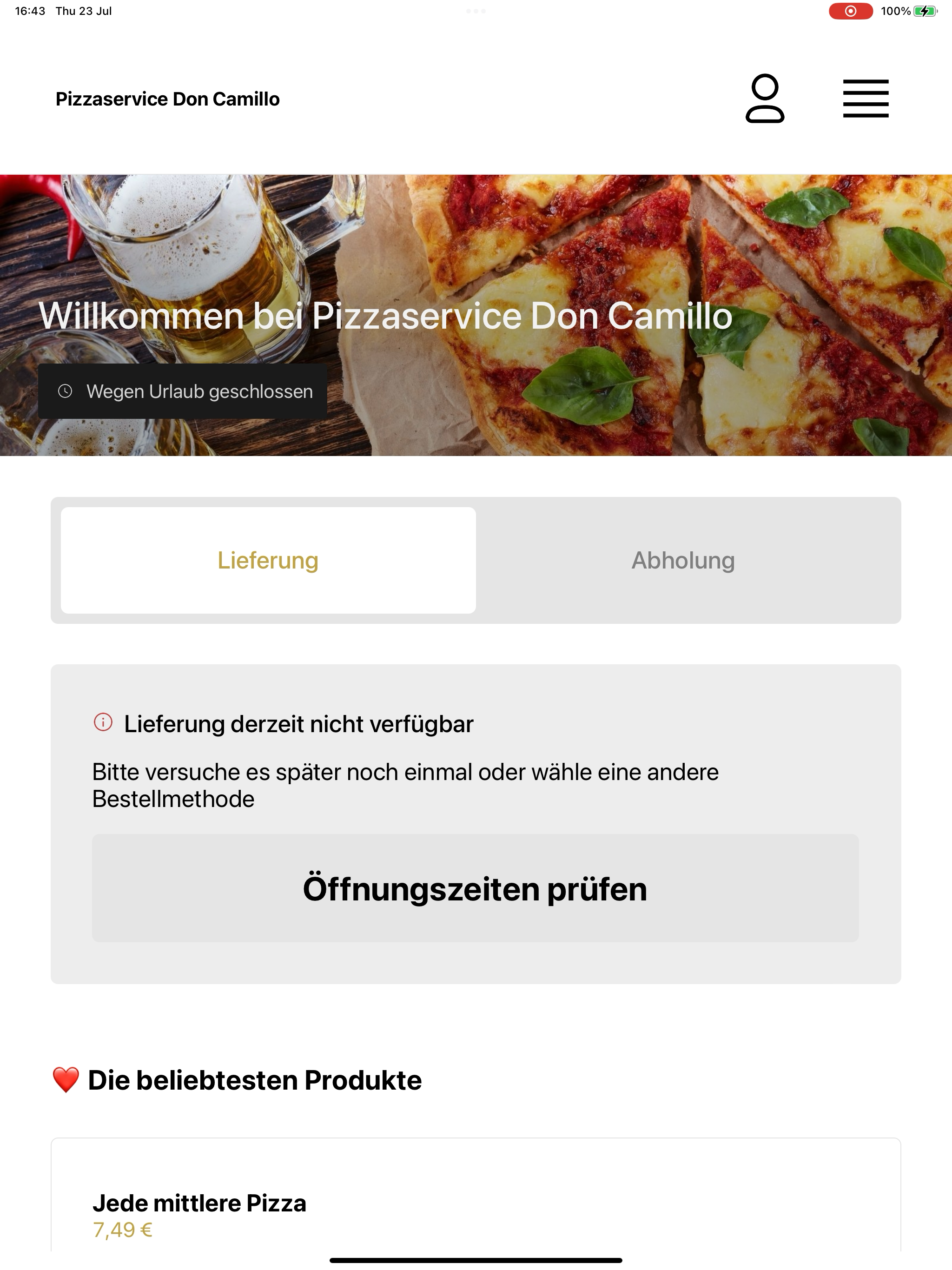 Pizzaservice Don Camillo screenshot 14