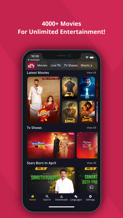 Sun NXT : Live TV & Movies Screenshot