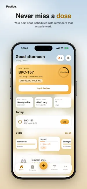 Peptide: Tracker & Calculator screenshot 2