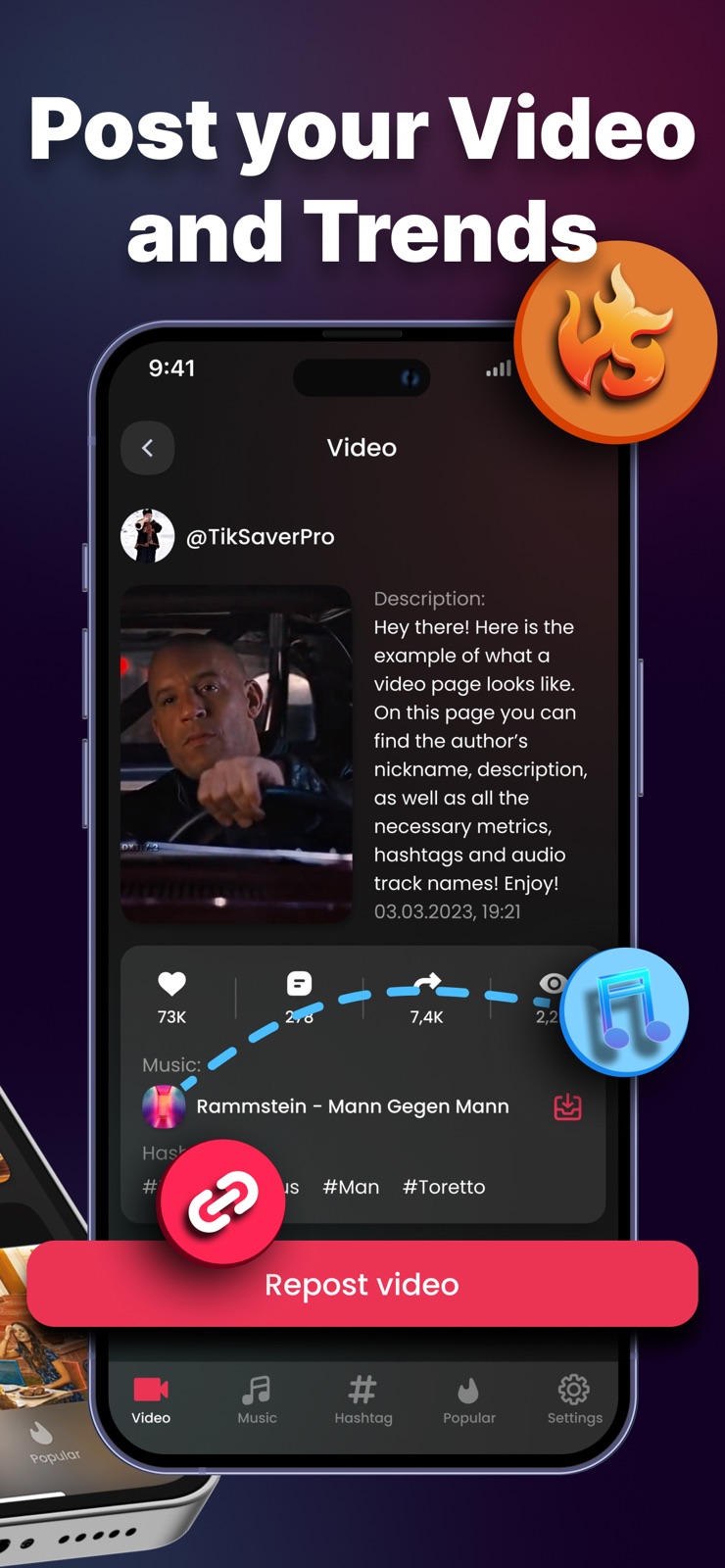 Tik Saver: Save Tok Video Pro iphone screenshot 3