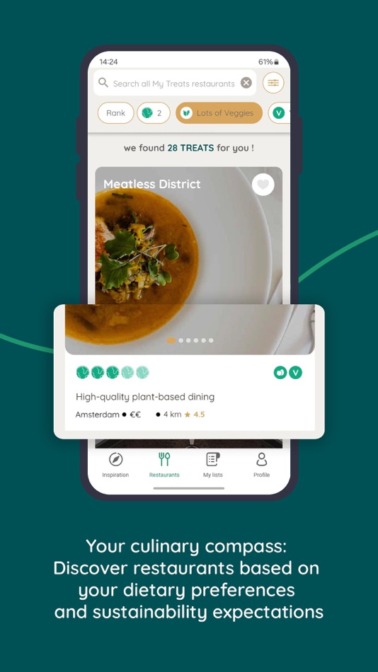 #1. My Treats restaurant guide (iOS) By: Treats Market B.V.