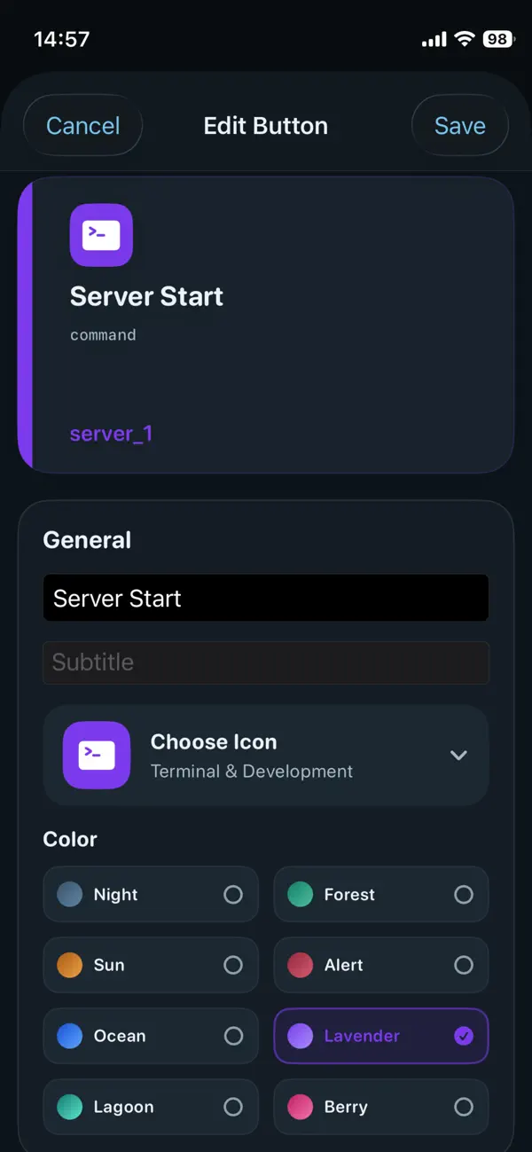 #4. SSHButton (iOS) Ved: Dennis-Michael Kern