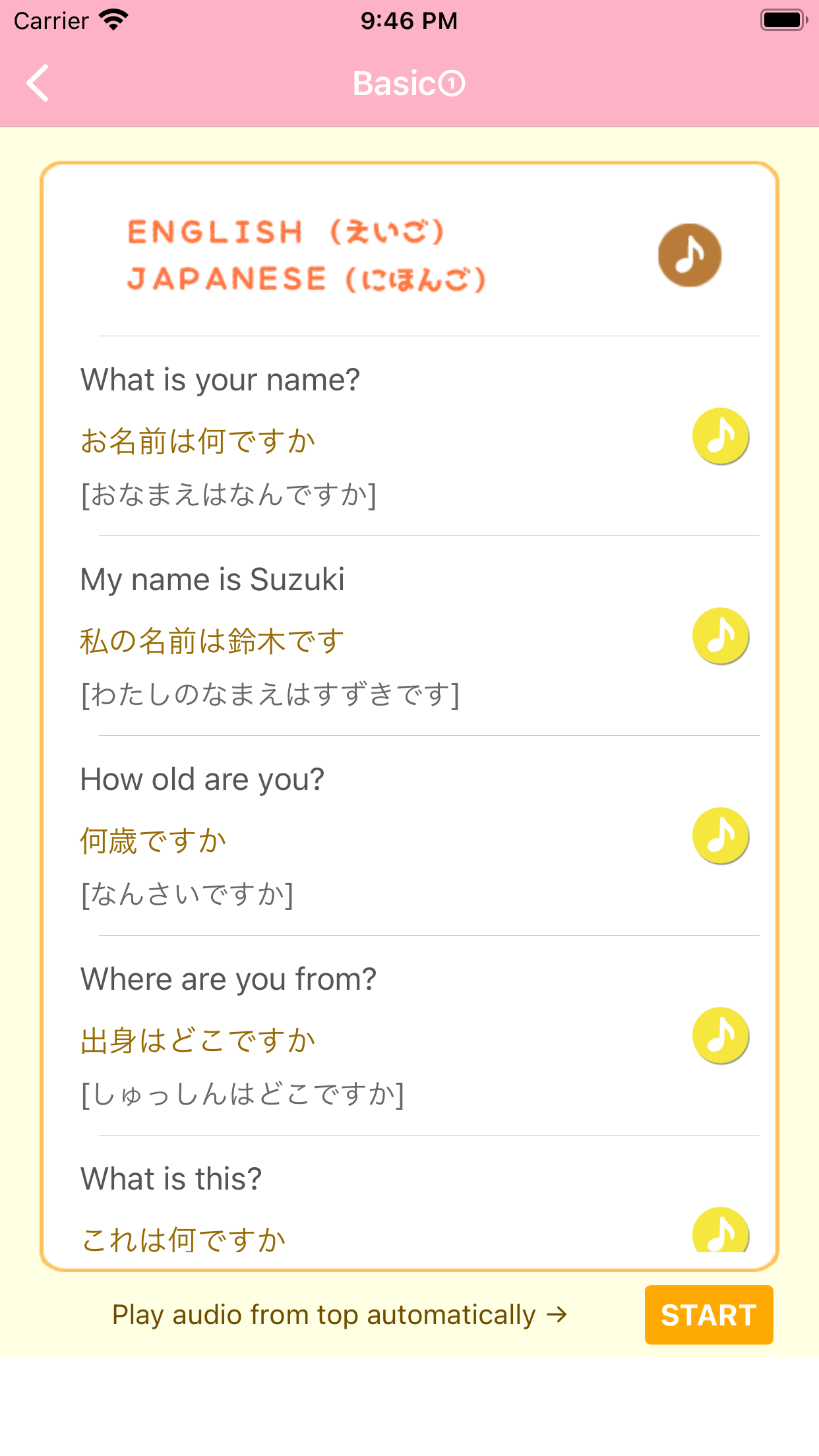 Japanese Basic -NIHONGO-