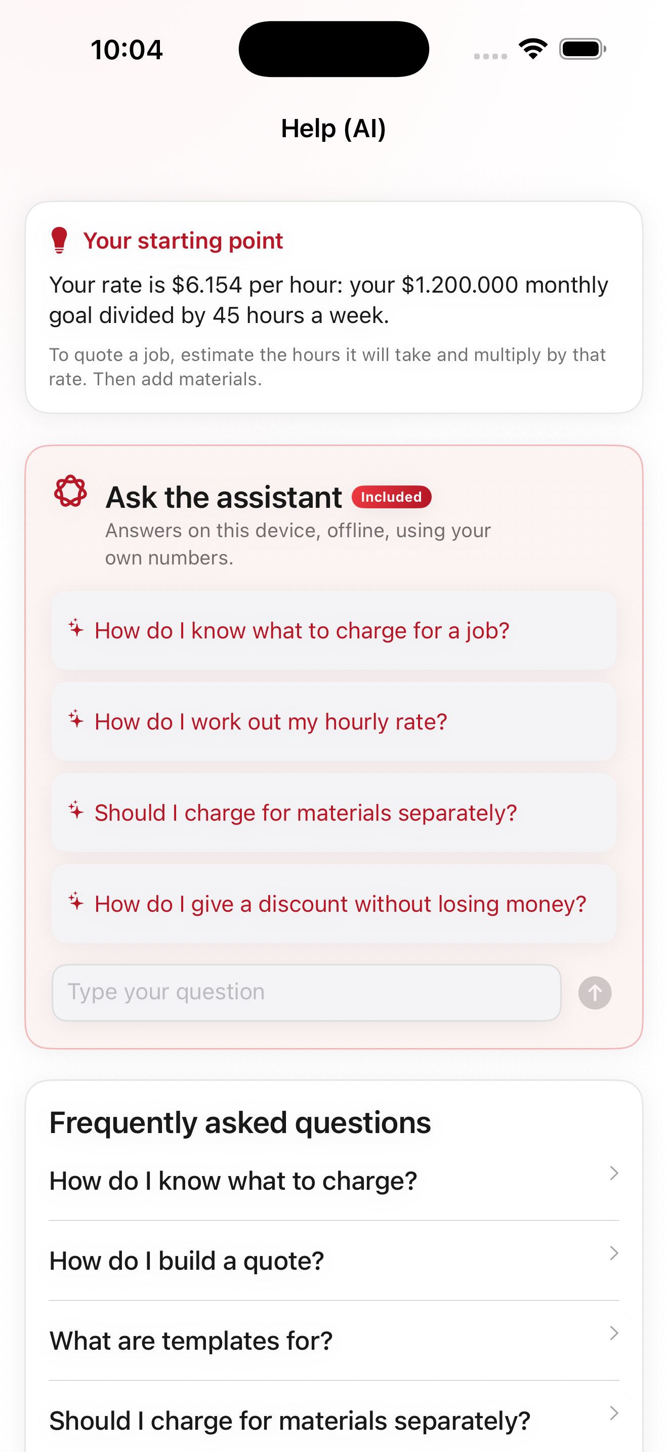 CuantoCobro - Quotes & Rates screenshot 2