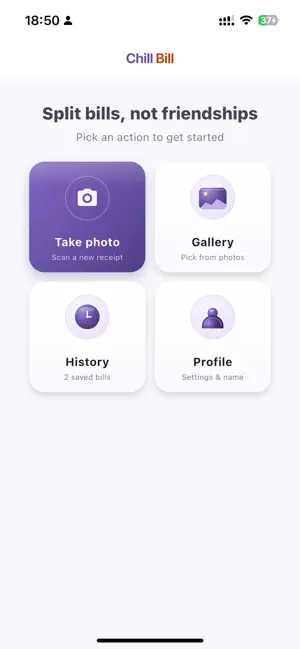 Chill Bill - Split your bill screenshot 1
